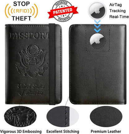 Passport Holder, Travel Essentials, Passport Cover, RFID Travel Wallet | Passport Wallet, Travel Accessories, RFID Blocking, Synthetic Leather Card Case, International Must Haves, For Women Men