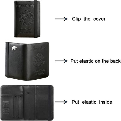 Passport Holder, Travel Essentials, Passport Cover, RFID Travel Wallet | Passport Wallet, Travel Accessories, RFID Blocking, Synthetic Leather Card Case, International Must Haves, For Women Men