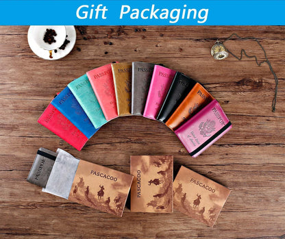Passport Holder, Travel Essentials, Passport Cover, RFID Travel Wallet | Passport Wallet, Travel Accessories, RFID Blocking, Synthetic Leather Card Case, International Must Haves, For Women Men