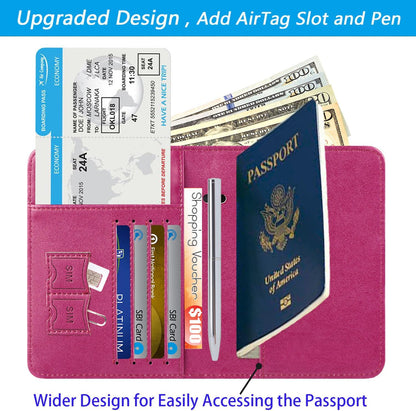 Passport Holder, Travel Essentials, Passport Cover, RFID Travel Wallet | Passport Wallet, Travel Accessories, RFID Blocking, Synthetic Leather Card Case, International Must Haves, For Women Men