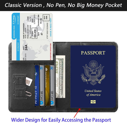 Passport Holder, Travel Essentials, Passport Cover, RFID Travel Wallet | Passport Wallet, Travel Accessories, RFID Blocking, Synthetic Leather Card Case, International Must Haves, For Women Men