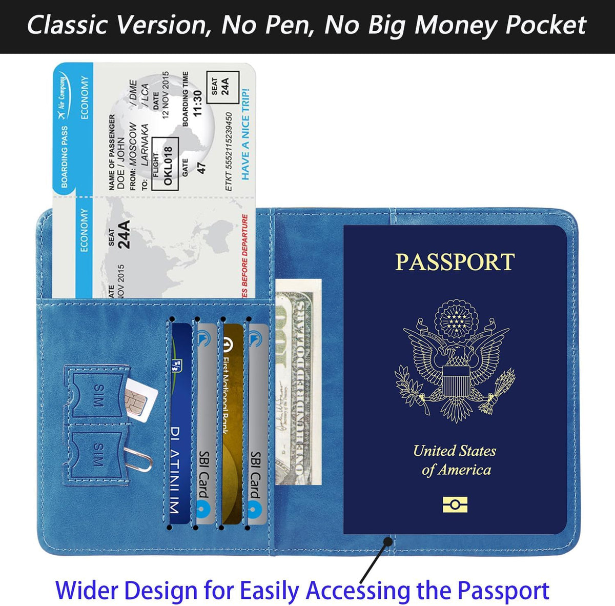 Passport Holder, Travel Essentials, Passport Cover, RFID Travel Wallet | Passport Wallet, Travel Accessories, RFID Blocking, Synthetic Leather Card Case, International Must Haves, For Women Men
