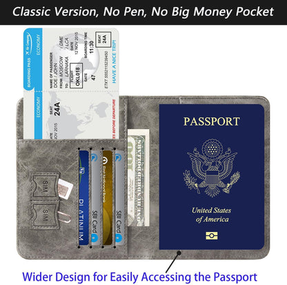 Passport Holder, Travel Essentials, Passport Cover, RFID Travel Wallet | Passport Wallet, Travel Accessories, RFID Blocking, Synthetic Leather Card Case, International Must Haves, For Women Men