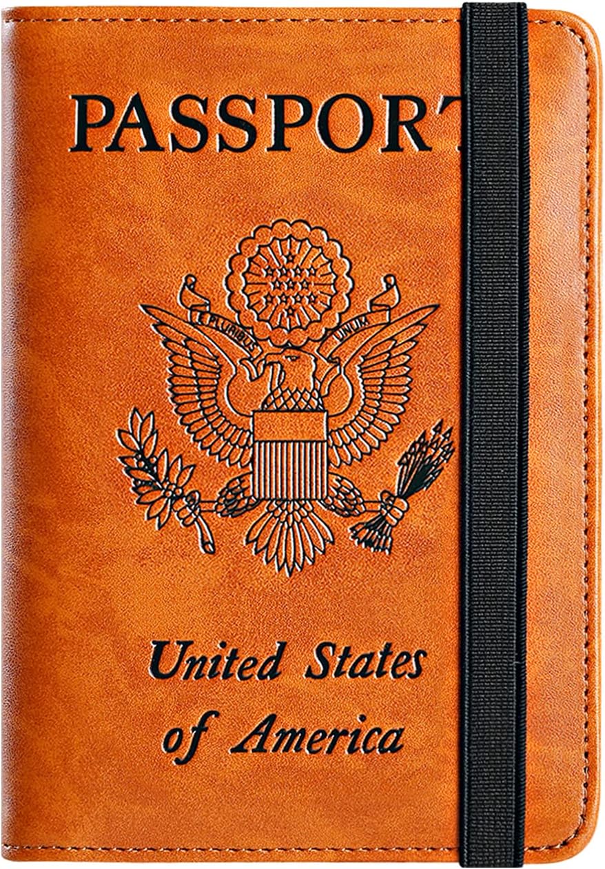Passport Holder, Travel Essentials, Passport Cover, RFID Travel Wallet | Passport Wallet, Travel Accessories, RFID Blocking, Synthetic Leather Card Case, International Must Haves, For Women Men