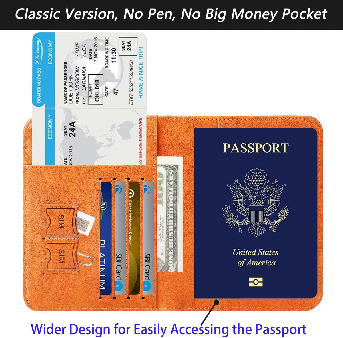 Passport Holder, Travel Essentials, Passport Cover, RFID Travel Wallet | Passport Wallet, Travel Accessories, RFID Blocking, Synthetic Leather Card Case, International Must Haves, For Women Men