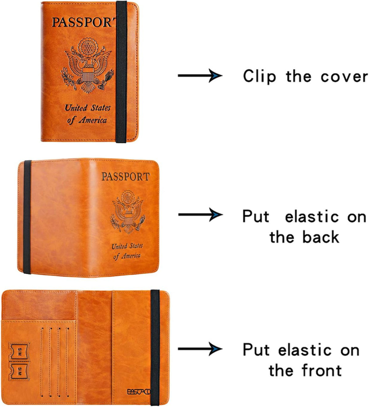 Passport Holder, Travel Essentials, Passport Cover, RFID Travel Wallet | Passport Wallet, Travel Accessories, RFID Blocking, Synthetic Leather Card Case, International Must Haves, For Women Men