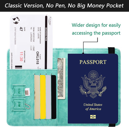 Passport Holder, Travel Essentials, Passport Cover, RFID Travel Wallet | Passport Wallet, Travel Accessories, RFID Blocking, Synthetic Leather Card Case, International Must Haves, For Women Men