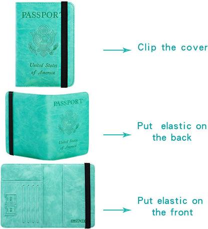 Passport Holder, Travel Essentials, Passport Cover, RFID Travel Wallet | Passport Wallet, Travel Accessories, RFID Blocking, Synthetic Leather Card Case, International Must Haves, For Women Men