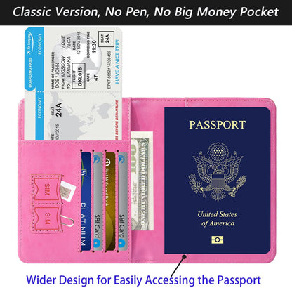 Passport Holder, Travel Essentials, Passport Cover, RFID Travel Wallet | Passport Wallet, Travel Accessories, RFID Blocking, Synthetic Leather Card Case, International Must Haves, For Women Men