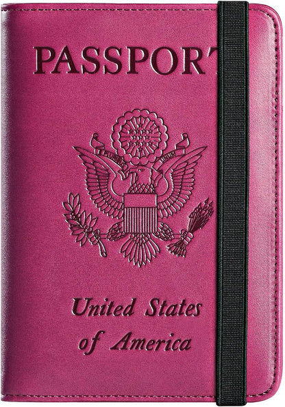 Passport Holder, Travel Essentials, Passport Cover, RFID Travel Wallet | Passport Wallet, Travel Accessories, RFID Blocking, Synthetic Leather Card Case, International Must Haves, For Women Men