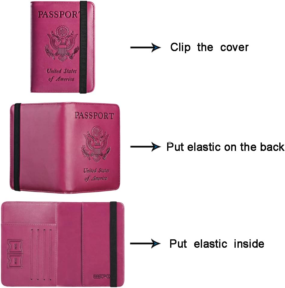 Passport Holder, Travel Essentials, Passport Cover, RFID Travel Wallet | Passport Wallet, Travel Accessories, RFID Blocking, Synthetic Leather Card Case, International Must Haves, For Women Men
