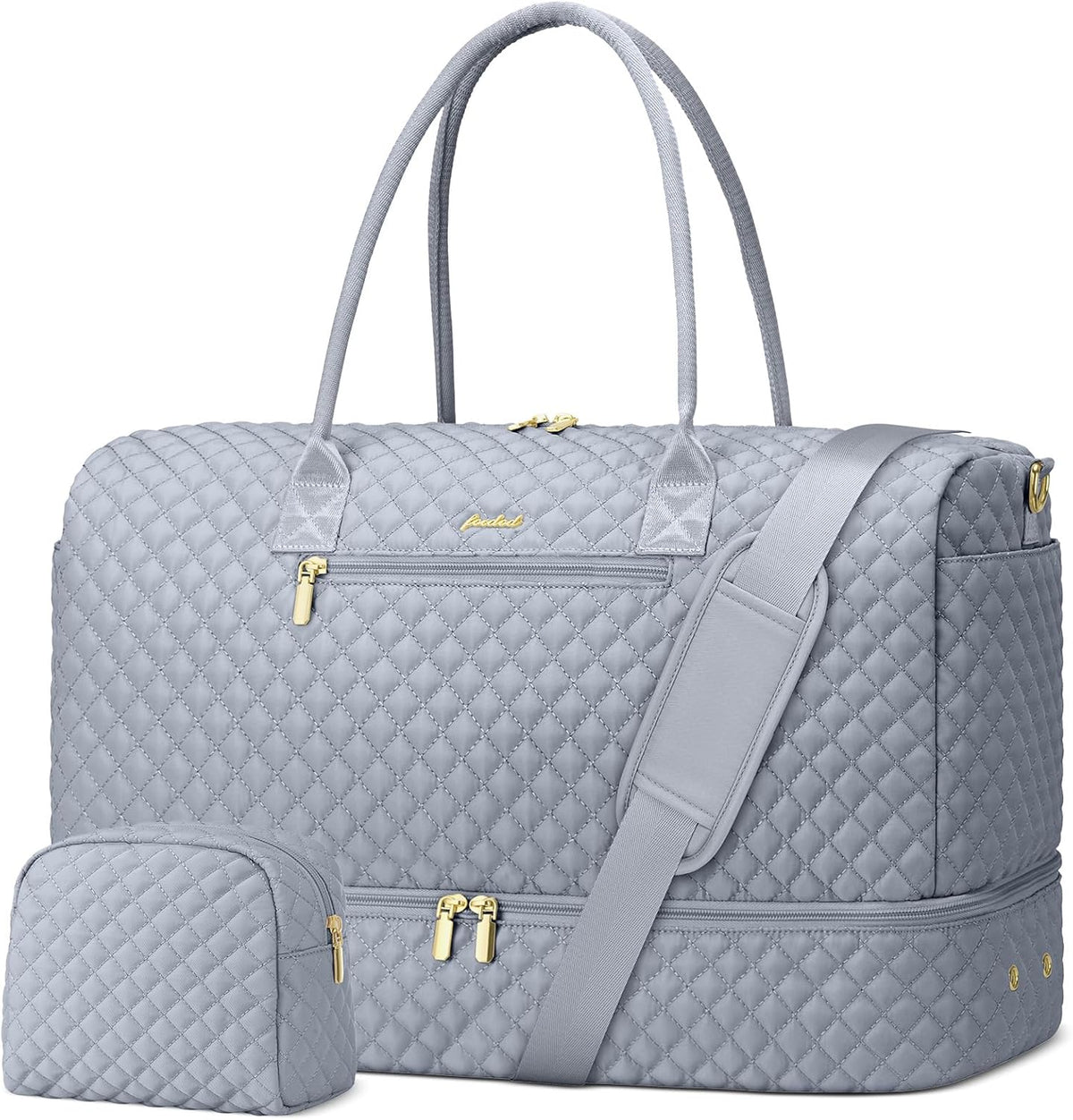 Travel Bag Weekender Bags for Women - Carry on Overnight Bag with Shoe Compartment Duffle Bag with Laptop Pocket Hospital Bag for Labor Delivery Gym Tote Bag with Toiletry Bag Black Brown
