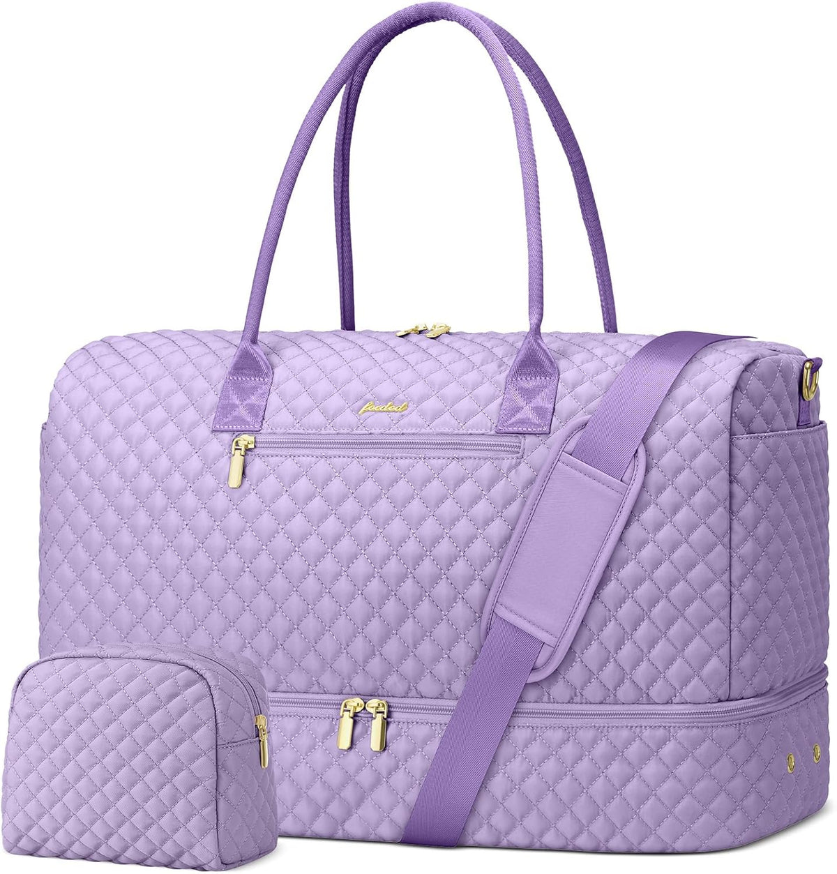Travel Bag Weekender Bags for Women - Carry on Overnight Bag with Shoe Compartment Duffle Bag with Laptop Pocket Hospital Bag for Labor Delivery Gym Tote Bag with Toiletry Bag Black Brown