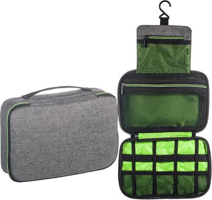 Foldable Man Hanging Travel Toiletry Bag Shaving Dopp Kit Travelling Shower Bathroom Wash Bag Makeup Organizer Hygiene Bag Toilet Pouch Men Camping Toiletry Bag Multifunction cosmetic bag with hook