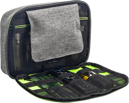Foldable Man Hanging Travel Toiletry Bag Shaving Dopp Kit Travelling Shower Bathroom Wash Bag Makeup Organizer Hygiene Bag Toilet Pouch Men Camping Toiletry Bag Multifunction cosmetic bag with hook