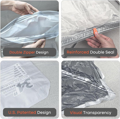 Vacuum Seal Bags for Clothing with Rechargeable Cordless Pump, 12 Pack Compression Packing Bags, Space Saver Storage for Seasonal Clothes Bedding Blanket Pillows Comforters Luggage Travel