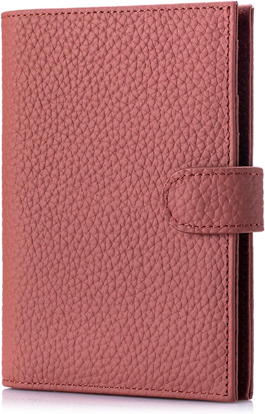 RFID Slim Passport Holder for Man & Women, Compact Leather Passport Wallet with Card Holders SIM Slots, Zippered Coins Pocket and Cash Holder Travel Passport Cover Case, Dark Blue