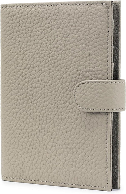 RFID Slim Passport Holder for Man & Women, Compact Leather Passport Wallet with Card Holders SIM Slots, Zippered Coins Pocket and Cash Holder Travel Passport Cover Case, Dark Blue