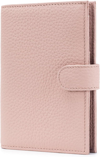 RFID Slim Passport Holder for Man & Women, Compact Leather Passport Wallet with Card Holders SIM Slots, Zippered Coins Pocket and Cash Holder Travel Passport Cover Case, Dark Blue