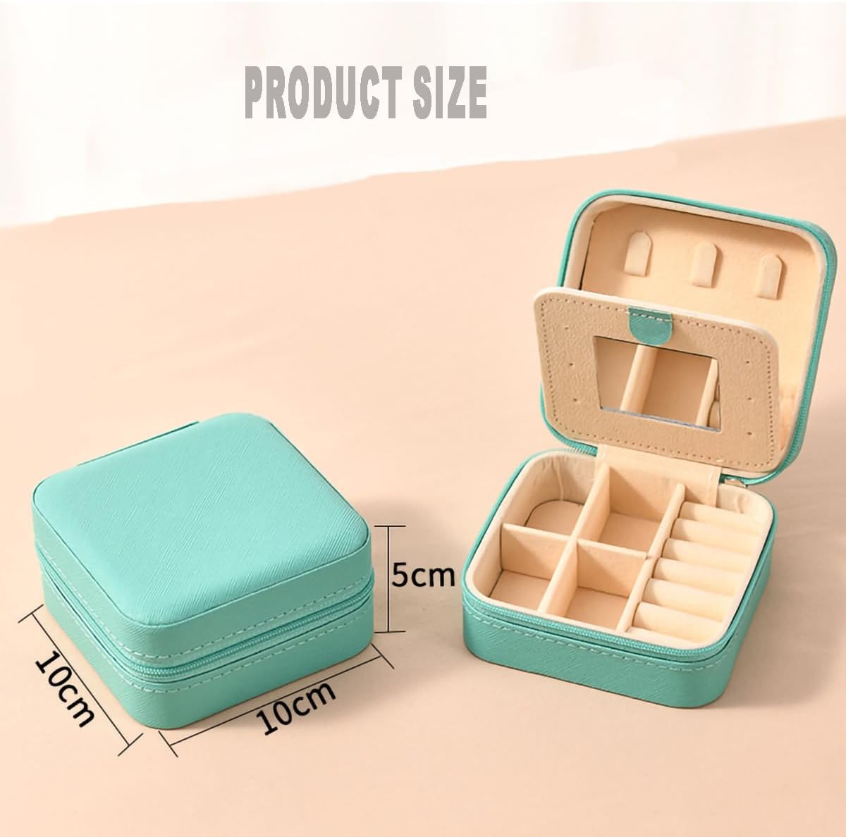 Compact And Secure Jewelry Boxes For Women Small Jewelris Box For Travel Portable Case With Lock And Key Beautiful Jewelry Organizer And Storage Solution (Pink bu, B)
