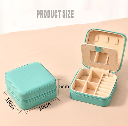 Compact And Secure Jewelry Boxes For Women Small Jewelris Box For Travel Portable Case With Lock And Key Beautiful Jewelry Organizer And Storage Solution (Pink bu, B)