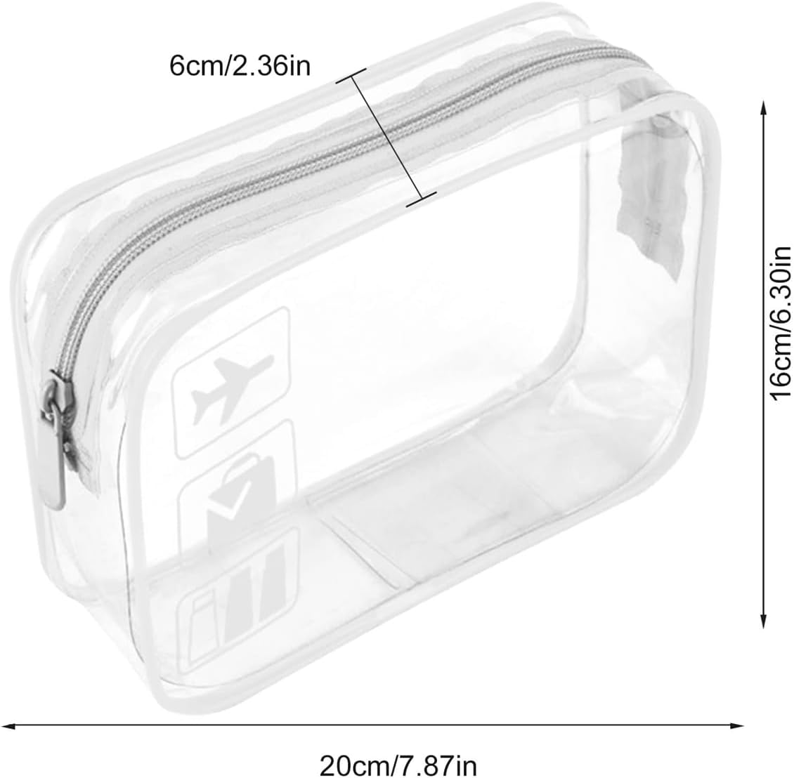 Clear Travel Toiletry Bag TSA Approved Quart Size Travel Bag Airport Carry On Liquid Cosmetic Pouch Clear Shower Bag Transparent Security Toiletry Bags (Pink)