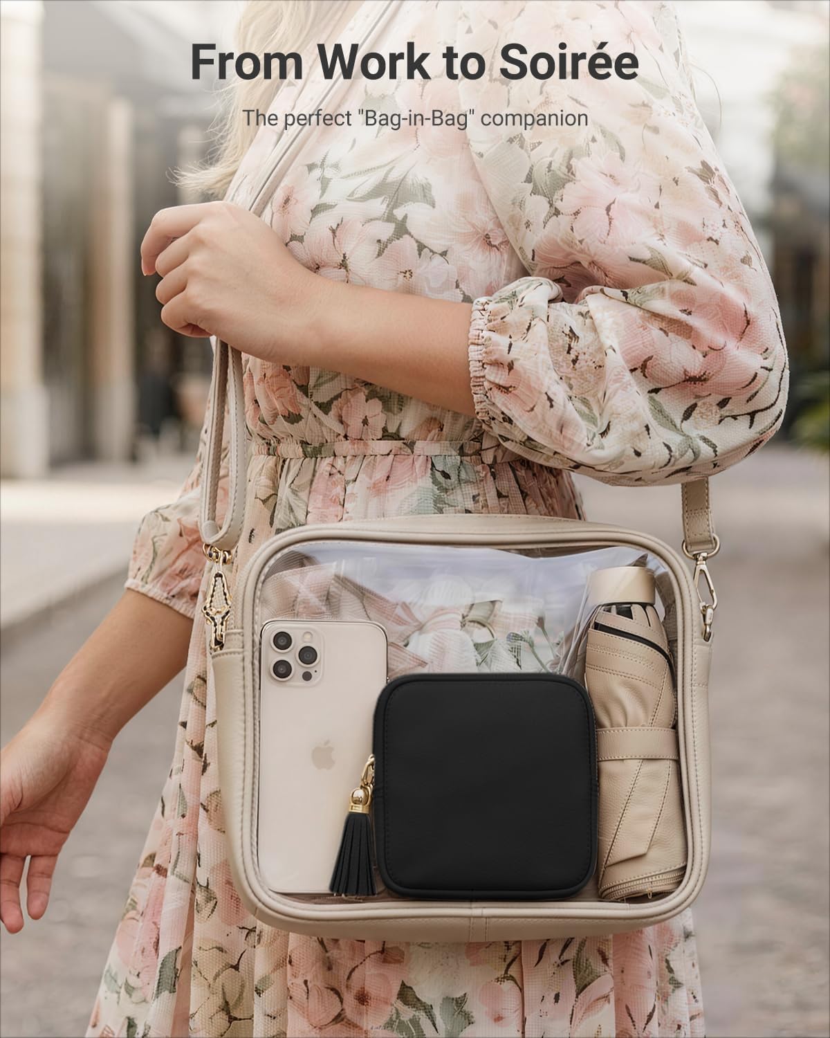 Small Travel Jewelry Case - Soft Vegan Leather Jewelry Organizer Storage Bag for Necklaces, Bracelets, Rings - Compact Jewelry Porch Travel Essentials for Women, Cream White