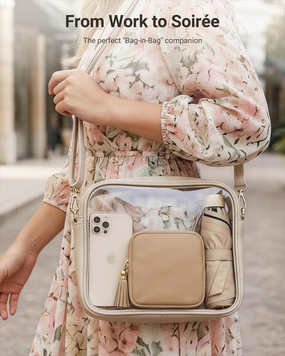 Small Travel Jewelry Case - Soft Vegan Leather Jewelry Organizer Storage Bag for Necklaces, Bracelets, Rings - Compact Jewelry Porch Travel Essentials for Women, Cream White