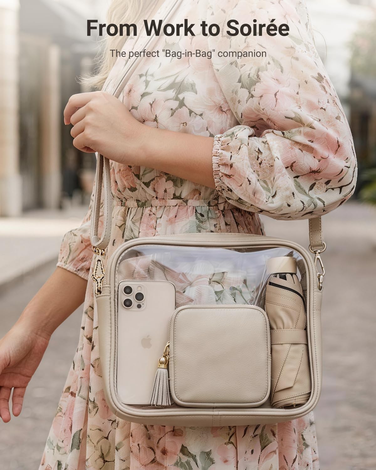 Small Travel Jewelry Case - Soft Vegan Leather Jewelry Organizer Storage Bag for Necklaces, Bracelets, Rings - Compact Jewelry Porch Travel Essentials for Women, Cream White