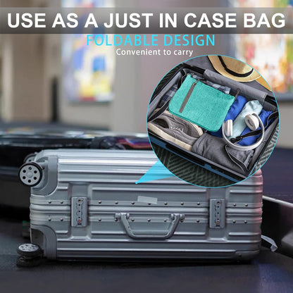 65L/85L/115L Foldable Travel Duffle Bag, Lightweight Checked Luggage with Shoe Compartment, Water-Resistant Weekender Overnight Bag for Men & Women