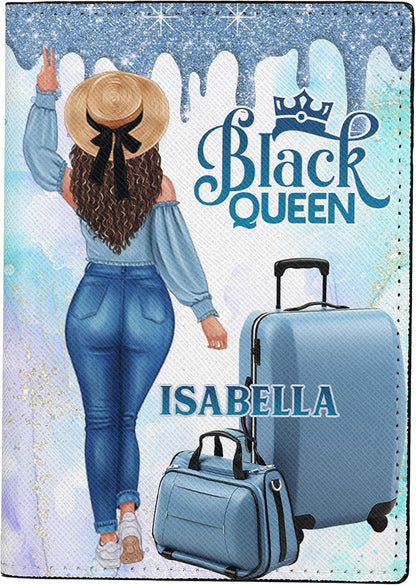 Personalized Name with Custom Woman Leather Passport Wallet Fun Unique Gift for Traveler Custom Travel Accessory Passport Holder Gift for Girl Traveling Lover 75