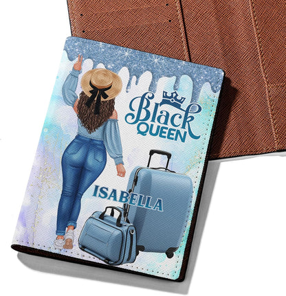 Personalized Name with Custom Woman Leather Passport Wallet Fun Unique Gift for Traveler Custom Travel Accessory Passport Holder Gift for Girl Traveling Lover 75
