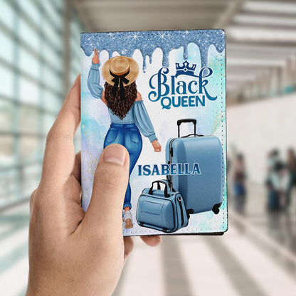 Personalized Name with Custom Woman Leather Passport Wallet Fun Unique Gift for Traveler Custom Travel Accessory Passport Holder Gift for Girl Traveling Lover 75
