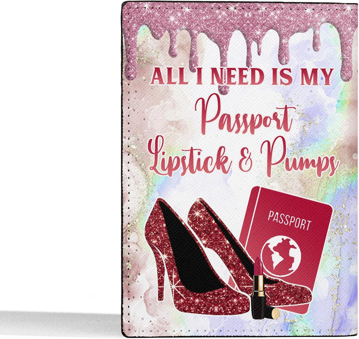 Personalized Name with Custom Woman Leather Passport Wallet Fun Unique Gift for Traveler Custom Travel Accessory Passport Holder Gift for Girl Traveling Lover 75