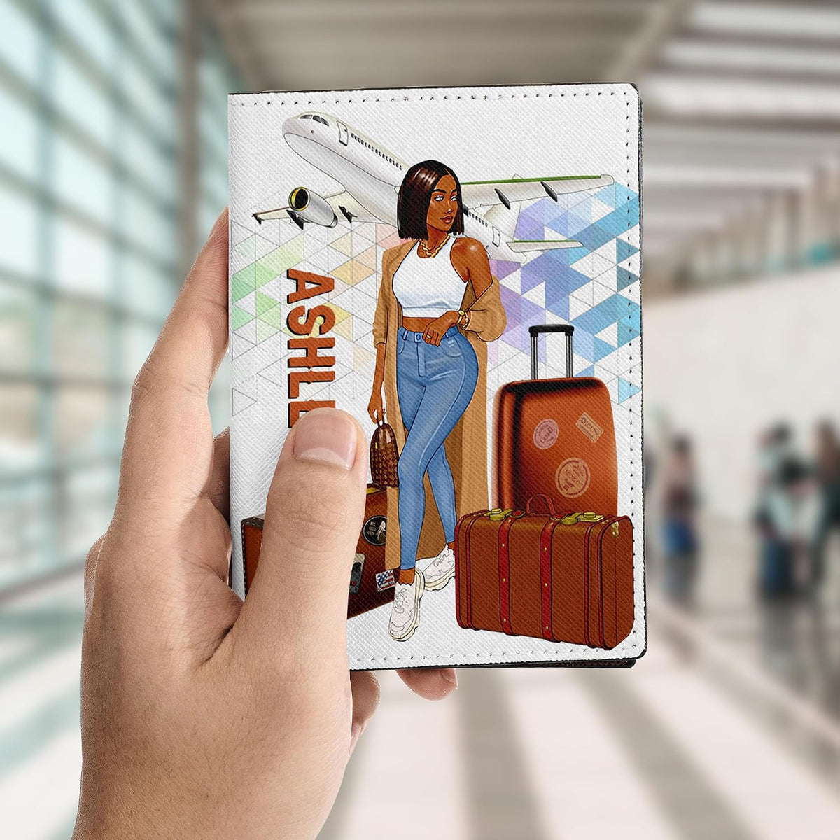 Personalized Name with Custom Woman Leather Passport Wallet Fun Unique Gift for Traveler Custom Travel Accessory Passport Holder Gift for Girl Traveling Lover 75