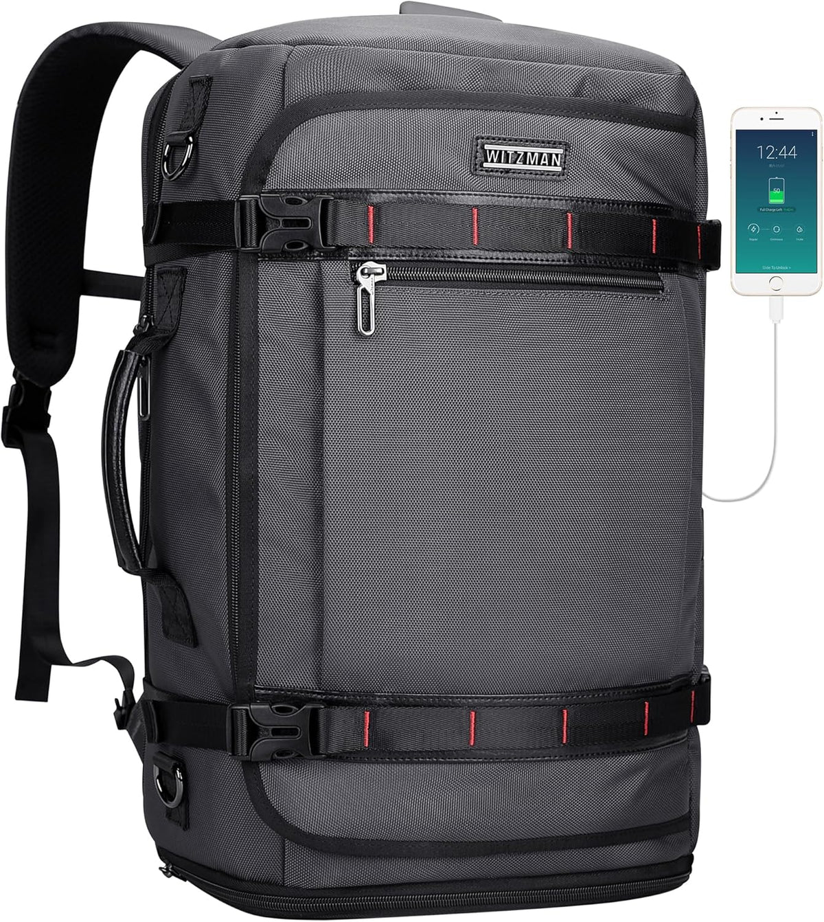 Travel Backpack for Men 35L TSA Friendly Flight Approved | Nylon Laptop Backpack Multi-pocket Fits 16 Inch, Carry-on Luggage, Shoe Compartment, For Business Trip, Vacation, B718 Black
