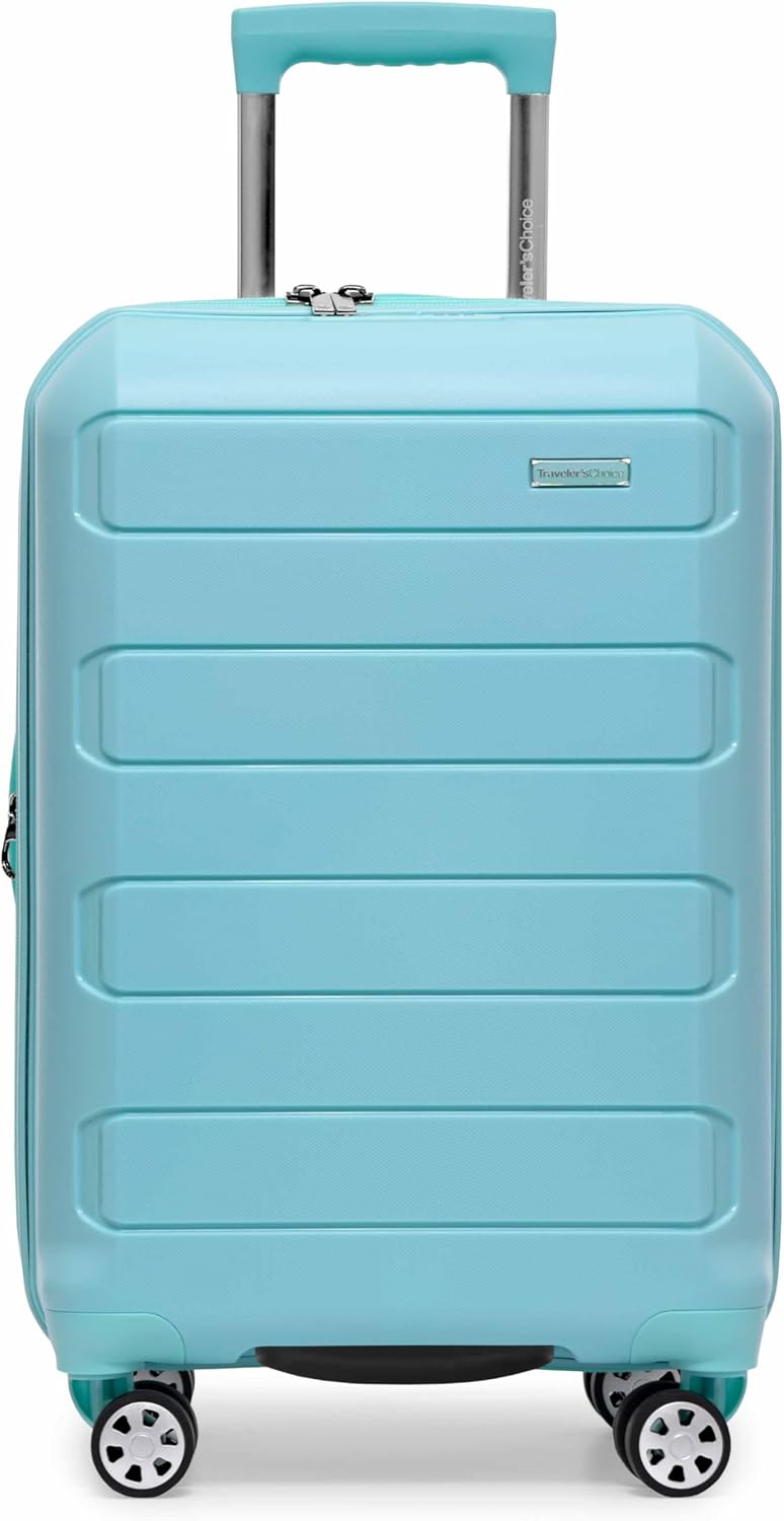 Pagosa Hardshell Expandable Luggage with Spinner Wheels, Black, 22-Inch Carry-on