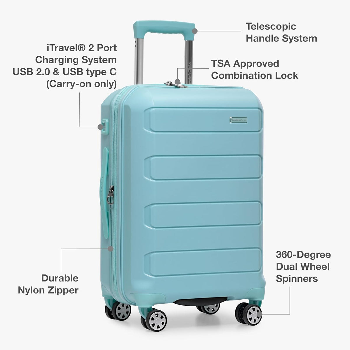 Pagosa Hardshell Expandable Luggage with Spinner Wheels, Black, 22-Inch Carry-on