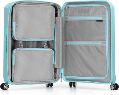 Pagosa Hardshell Expandable Luggage with Spinner Wheels, Black, 22-Inch Carry-on