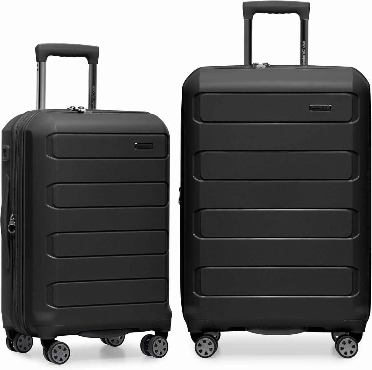 Pagosa Hardshell Expandable Luggage with Spinner Wheels, Black, 22-Inch Carry-on