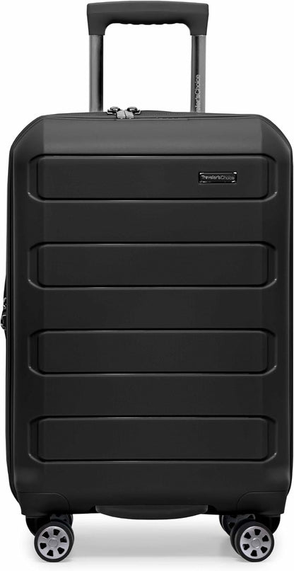 Pagosa Hardshell Expandable Luggage with Spinner Wheels, Black, 22-Inch Carry-on