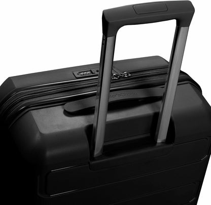 Pagosa Hardshell Expandable Luggage with Spinner Wheels, Black, 22-Inch Carry-on