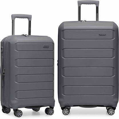 Pagosa Hardshell Expandable Luggage with Spinner Wheels, Black, 22-Inch Carry-on