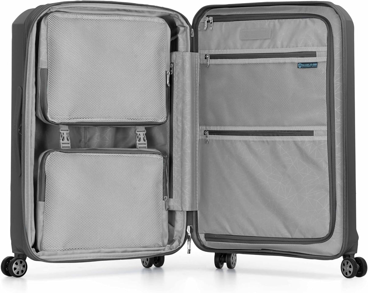 Pagosa Hardshell Expandable Luggage with Spinner Wheels, Black, 22-Inch Carry-on