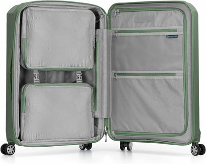Pagosa Hardshell Expandable Luggage with Spinner Wheels, Black, 22-Inch Carry-on