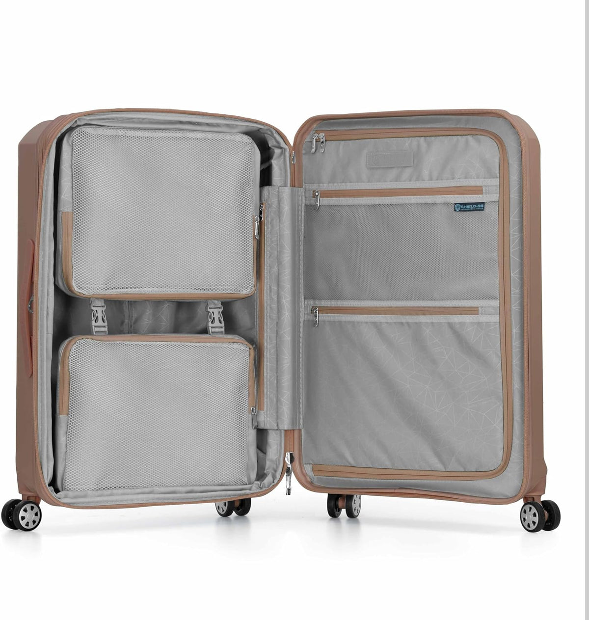Pagosa Hardshell Expandable Luggage with Spinner Wheels, Black, 22-Inch Carry-on