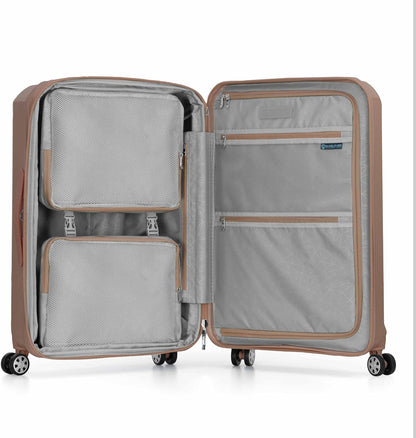 Pagosa Hardshell Expandable Luggage with Spinner Wheels, Black, 22-Inch Carry-on