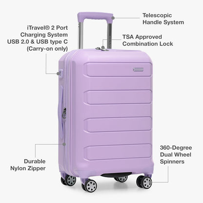Pagosa Hardshell Expandable Luggage with Spinner Wheels, Black, 22-Inch Carry-on
