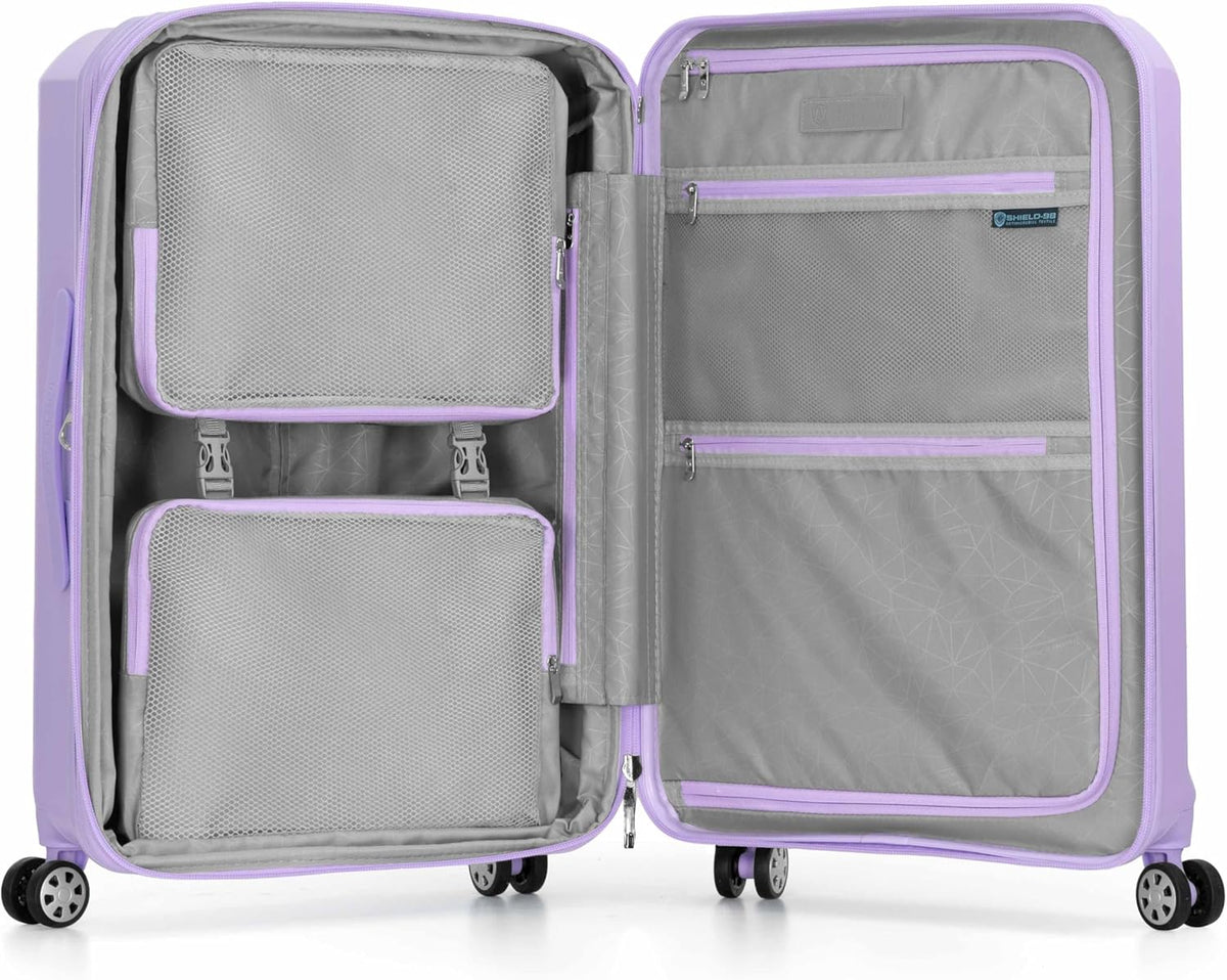 Pagosa Hardshell Expandable Luggage with Spinner Wheels, Black, 22-Inch Carry-on