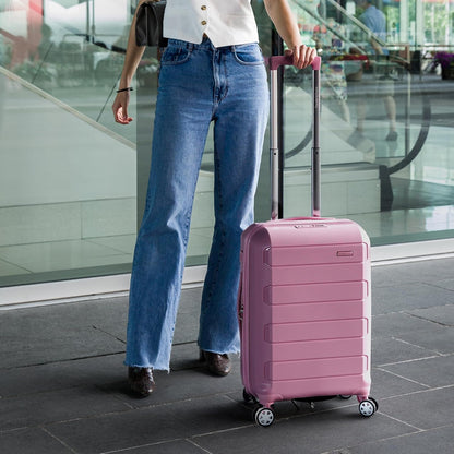 Pagosa Hardshell Expandable Luggage with Spinner Wheels, Black, 22-Inch Carry-on